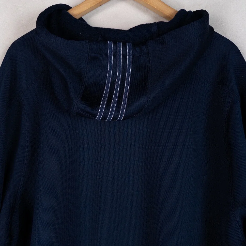 Adidas Mens Michigan Wolverines Hoodie XL Blue ClimaWarm Pullover Sweatshirt